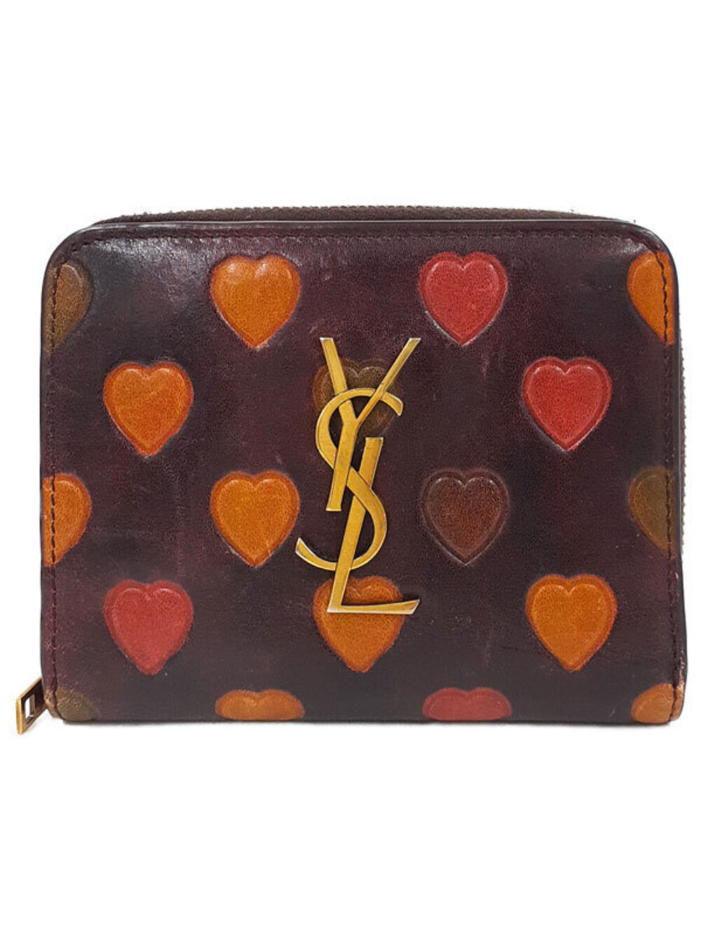SAINT LAURENT PARIS Saint Paris Heart Bi fold Short Wallet